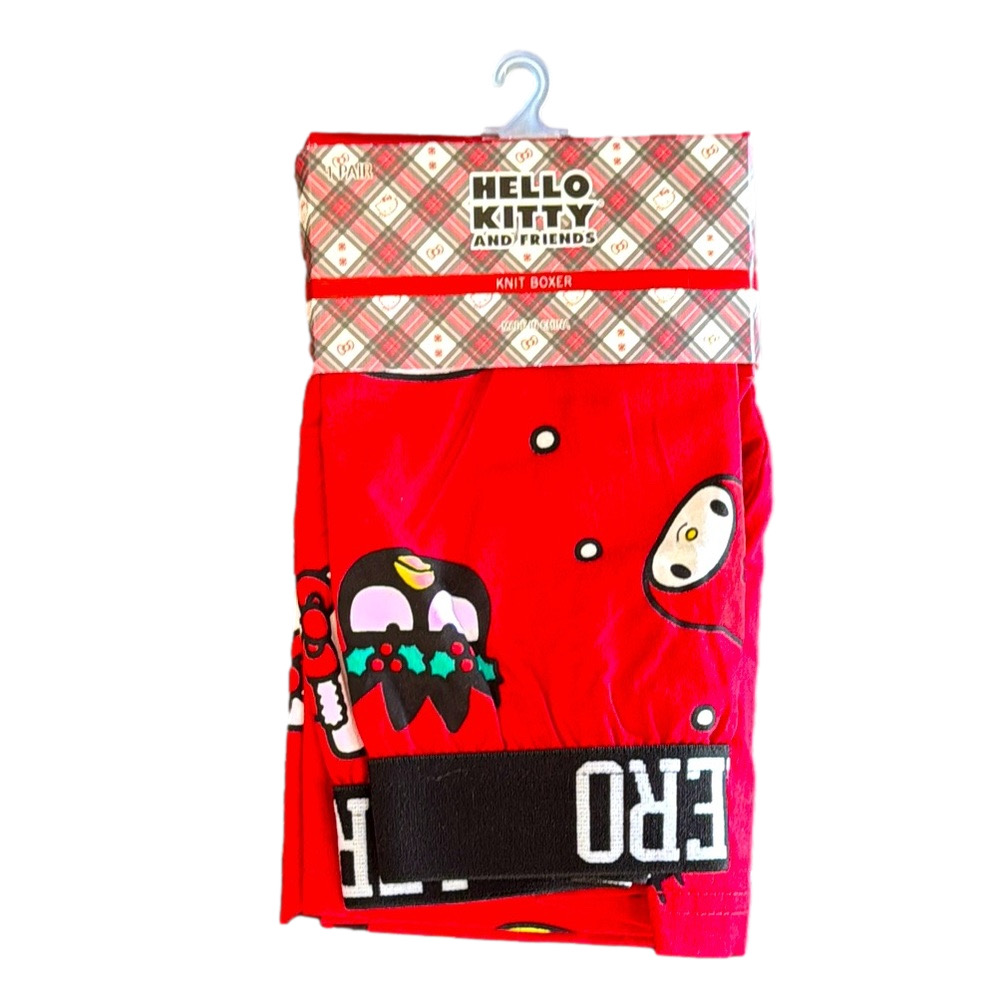 Mens Hello Kitty & Friends Holiday Knit Boxer Shorts - Size Extra Large XL - NWT